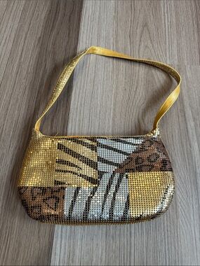 Gold Mosaic Sequin Shoulder Bag